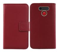 Tnviud Flip Folio Veritable Cuir Housse Coque Etui pour Olympia Sun 2.31" Premium Cover Case Couverture Protecteur Genuine Leather (Rouge foncé)