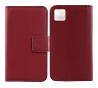 Tnviud Flip Folio Veritable Cuir Housse Coque Etui pour Onyx Boox P6 6.13" Premium Cover Case Couverture Protecteur Genuine Leather (Rouge foncé)