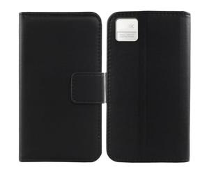 Tnviud Flip Folio Veritable Cuir Housse Coque Etui pour Onyx Boox P6 6.13" Premium Cover Case Couverture Protecteur Genuine Leather (Noir)