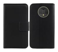 Tnviud Flip Folio Veritable Cuir Housse Coque Etui pour SPC Wild Cool 4G 2.4" Premium Cover Case Couverture Protecteur Genuine Leather (Noir)