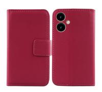 Tnviud Flip Folio Veritable Cuir Housse Coque Etui pour SPC WUUM One 5" Premium Cover Case Couverture Protecteur Genuine Leather (Rose)