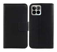 Tnviud Flip Folio Veritable Cuir Housse Coque Etui pour SPC Zeus 2 Elite 6.7" Premium Cover Case Couverture Protecteur Genuine Leather (Noir)