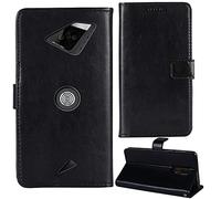 Tnviud Flip Premium Retro Business Cuir Housse Coque Étui pour Crosscall Action X5 5.45" Cas Magnétique Téléphone Couverture Protecteur Portefeuille Cover Case Support Book Stand (Noir)