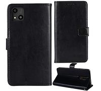 Tnviud Flip Premium Retro Business Cuir Housse Coque Étui pour Logicom Le Five 5" Cas Magnétique Téléphone Couverture Protecteur Portefeuille Cover Case Support Book Stand (Noir)