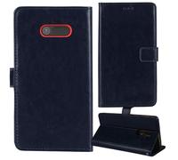 Tnviud Flip Premium Retro Business Cuir Housse Coque Étui pour TTfone TT150 1.8" Cas Magnétique Téléphone Couverture Protecteur Portefeuille Cover Case Support Book Stand (Bleu Fonce)