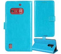 Tnviud Flip Premium Retro Business Cuir Housse Coque TPU Silicone Étui pour Doro 1880/1881 2.4" Cas Magnétique Téléphone Couverture Protecteur Portefeuille Cover Case Support Book Stand (Bleu)