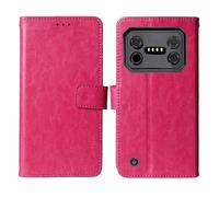 Tnviud Flip Premium Retro Business Cuir Housse Coque TPU Silicone Étui pour IIIF150 Air 1 Ultra 6.78" Cas Magnétique Téléphone Couverture Protecteur Portefeuille Cover Case Support (Rose)