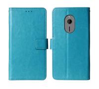 Tnviud Flip Premium Retro Cuir Coque TPU Silicone Étui pour Nokia Lumia 230 / Nokia 230 2024 2.8" Cas Magnétique Téléphone Couverture Cover Case Support (Bleu)