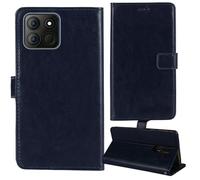 Tnviud Flip Premium Retro Cuir Housse Coque Étui pour Aligator S6600 Duo 6.6" Cas Magnétique Téléphone Couverture Protecteur Cover Case Support (Bleu Fonce)
