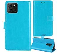 Tnviud Flip Premium Retro Cuir Housse Coque Étui pour Aligator S6600 Duo 6.6" Cas Magnétique Téléphone Couverture Protecteur Cover Case Support (Bleu)