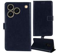 Tnviud Flip Premium Retro Cuir Housse Coque Étui pour CUBOT A50 6.58" Cas Magnétique Téléphone Couverture Protecteur Cover Case Support (Bleu Fonce)