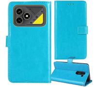 Tnviud Flip Premium Retro Cuir Housse Coque Étui pour Cubot Kingkong Dura 6.88" Cas Magnétique Téléphone Couverture Protecteur Cover Case Support (Bleu)