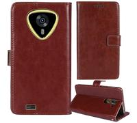 Tnviud Flip Premium Retro Cuir Housse Coque Étui pour Cubot Kingkong Mini 4 4.7" Cas Magnétique Téléphone Couverture Protecteur Cover Case Support (Brun)