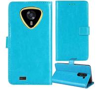 Tnviud Flip Premium Retro Cuir Housse Coque Étui pour Cubot Kingkong Mini 4 4.7" Cas Magnétique Téléphone Couverture Protecteur Cover Case Support (Bleu)