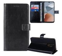 Tnviud Flip Premium Retro Cuir Housse Coque Étui pour Doro Aurora A10 / A11 Cas Magnétique Téléphone Couverture Protecteur Cover Case Support (Noir)