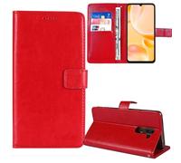 Tnviud Flip Premium Retro Cuir Housse Coque Étui pour Doro Aurora A10 / A11 Cas Magnétique Téléphone Couverture Protecteur Cover Case Support (Rouge)