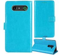 Tnviud Flip Premium Retro Cuir Housse Coque Étui pour Doro Aurora A20 / A21 Cas Magnétique Téléphone Couverture Protecteur Cover Case Support (Bleu)
