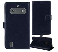 Tnviud Flip Premium Retro Cuir Housse Coque Étui pour Doro Leva L10 / Doro Leva L11 / Doro Leva 11s 2.4" Cas Magnétique Téléphone Couverture Protecteur Cover Case Support (Bleu Fonce)