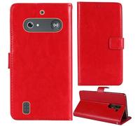 Tnviud Flip Premium Retro Cuir Housse Coque Étui pour Doro Leva L10 / Doro Leva L11 / Doro Leva 11s 2.4" Cas Magnétique Téléphone Couverture Protecteur Cover Case Support (Rouge)
