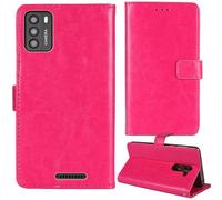 Tnviud Flip Premium Retro Cuir Housse Coque Étui pour Enova N10 5.45" Cas Magnétique Téléphone Couverture Protecteur Cover Case Support (Rose)