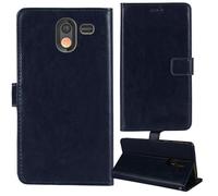 Tnviud Flip Premium Retro Cuir Housse Coque Étui pour Gigaset GL695 2.31" Cas Magnétique Téléphone Couverture Protecteur Cover Case Support (Bleu Fonce)