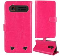 Tnviud Flip Premium Retro Cuir Housse Coque Étui pour Gigaset GLX8 Plus 2.4" Cas Magnétique Téléphone Couverture Protecteur Cover Case Support (Rose)