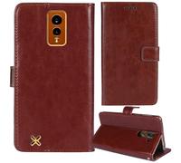 Tnviud Flip Premium Retro Cuir Housse Coque Étui pour Hammer Energy X 5.5" Cas Magnétique Téléphone Couverture Protecteur Cover Case Support (Brun)