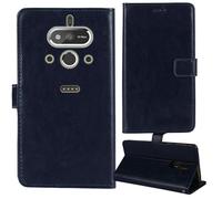 Tnviud Flip Premium Retro Cuir Housse Coque Étui pour Hammer Explorer 5.72" Cas Magnétique Téléphone Couverture Protecteur Cover Case Support (Bleu Fonce)