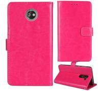 Tnviud Flip Premium Retro Cuir Housse Coque Étui pour HMD 123 Shield 2.4"/ Nokia 123 Shield 2.4" Cas Magnétique Téléphone Couverture Protecteur Cover Case Support (Rose)