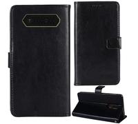 Tnviud Flip Premium Retro Cuir Housse Coque Étui pour JCB Tradesman 2F 4G 2.4" Cas Magnétique Téléphone Couverture Protecteur Cover Case Support (Noir)