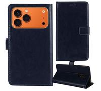 Tnviud Flip Premium Retro Cuir Housse Coque Étui pour KenXinDa KXD A17 Plus 6.6" Cas Magnétique Téléphone Couverture Protecteur Cover Case Support (Bleu Fonce)