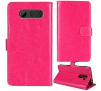 Tnviud Flip Premium Retro Cuir Housse Coque Étui pour Logicom Kay 244 2.44" Cas Magnétique Téléphone Couverture Protecteur Cover Case Support (Rose)