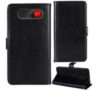 Tnviud Flip Premium Retro Cuir Housse Coque Étui pour Logicom Posh S85 2.51" Cas Magnétique Téléphone Couverture Protecteur Cover Case Support (Noir)