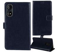 Tnviud Flip Premium Retro Cuir Housse Coque Étui pour Logicom Smart Pro 6.7" Cas Magnétique Téléphone Couverture Protecteur Cover Case Support (Bleu Fonce)