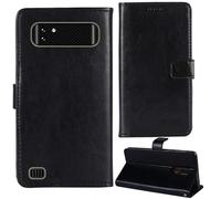 Tnviud Flip Premium Retro Cuir Housse Coque Étui pour Logicom Xtrem 650 6.51" Cas Magnétique Téléphone Couverture Protecteur Cover Case Support (Noir)