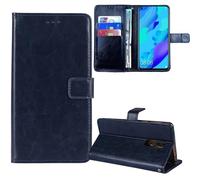 Tnviud Flip Premium Retro Cuir Housse Coque Étui pour M-Horse M17 Pro Max 6.8" Cas Magnétique Téléphone Couverture Protecteur Cover Case Support (Bleu Fonce)