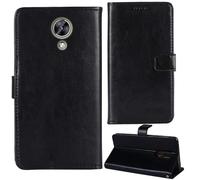 Tnviud Flip Premium Retro Cuir Housse Coque Étui pour Maxcom MS572 4G 5.71" Cas Magnétique Téléphone Couverture Protecteur Cover Case Support (Noir)