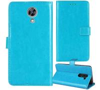 Tnviud Flip Premium Retro Cuir Housse Coque Étui pour Maxcom MS572 4G 5.71" Cas Magnétique Téléphone Couverture Protecteur Cover Case Support (Bleu)