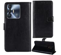 Tnviud Flip Premium Retro Cuir Housse Coque Étui pour Mipo M25 6.52" Cas Magnétique Téléphone Couverture Protecteur Cover Case Support (Noir)