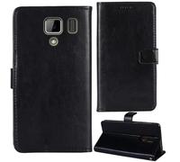 Tnviud Flip Premium Retro Cuir Housse Coque Étui pour MyPhone 3510 LTE 3.5" Cas Magnétique Téléphone Couverture Protecteur Cover Case Support (Noir)