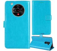 Tnviud Flip Premium Retro Cuir Housse Coque Étui pour Nubia Focus 2 5G 6.7" Cas Magnétique Téléphone Couverture Protecteur Cover Case Support (Bleu)