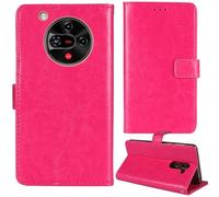 Tnviud Flip Premium Retro Cuir Housse Coque Étui pour Nubia Focus 2 5G 6.7" Cas Magnétique Téléphone Couverture Protecteur Cover Case Support (Rose)