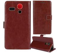 Tnviud Flip Premium Retro Cuir Housse Coque Étui pour Olympia Star 2.4" Cas Magnétique Téléphone Couverture Protecteur Cover Case Support (Brun)