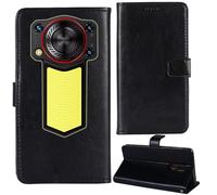 Tnviud Flip Premium Retro Cuir Housse Coque Étui pour Oukitel WP53 / WP53 S / WP53 Pro 6.52" Cas Magnétique Téléphone Couverture Protecteur Cover Case Support (Noir)