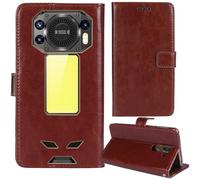 Tnviud Flip Premium Retro Cuir Housse Coque Étui pour Oukitel WP61 Plus 5G 6.78" Cas Magnétique Téléphone Couverture Protecteur Cover Case Support (Brun)