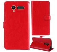 Tnviud Flip Premium Retro Cuir Housse Coque Étui pour Philips Xenium X900 2.4" Cas Magnétique Téléphone Couverture Protecteur Cover Case Support (Rouge)
