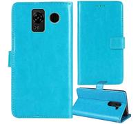 Tnviud Flip Premium Retro Cuir Housse Coque Étui pour SPC Talk 2 / Talk 2 GO 1.77" Cas Magnétique Téléphone Couverture Protecteur Cover Case Support (Bleu)