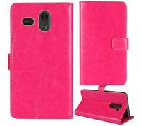 Tnviud Flip Premium Retro Cuir Housse Coque Étui pour Trevi Max 24 Nero 2.2" Cas Magnétique Téléphone Couverture Protecteur Cover Case Support (Rose)