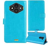 Tnviud Flip Premium Retro Cuir Housse Coque Étui pour Ulefone RugKing 3 Pro 6.56" Cas Magnétique Téléphone Couverture Protecteur Cover Case Support (Bleu)