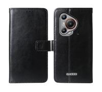 Tnviud Flip Premium Retro Cuir Housse Coque TPU Silicone Étui pour Blackview BL7000 / Oscal Pilot 3 6.78" Cas Magnétique Téléphone Couverture Protecteur Cover Case Support (Noir)